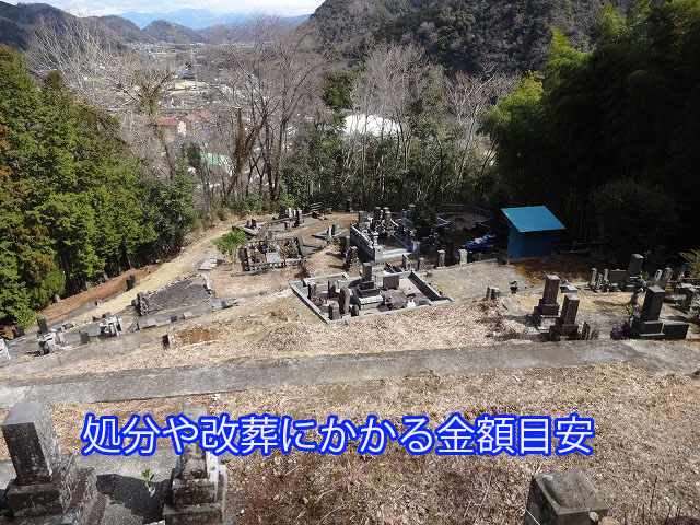 処分や改葬にかかる金額目安