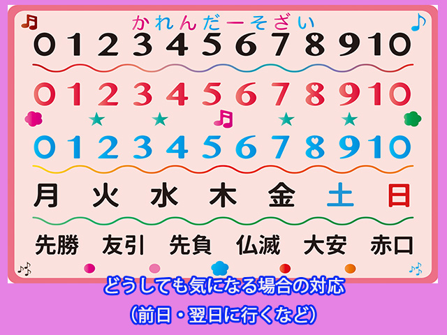 どうしても気になる場合の対応（前日・翌日に行くなど）