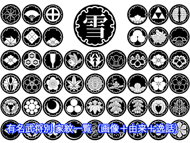 有名武将別 家紋一覧（画像＋由来＋逸話）