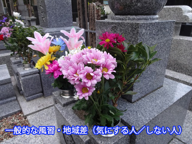 一般的な風習・地域差（気にする人／しない人）