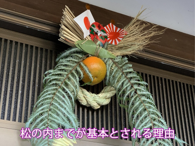 松の内までが基本とされる理由