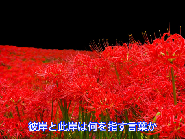 彼岸と此岸は何を指す言葉か