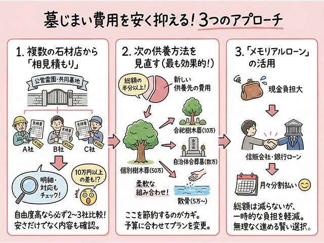 墓じまい費用を安く抑える方法