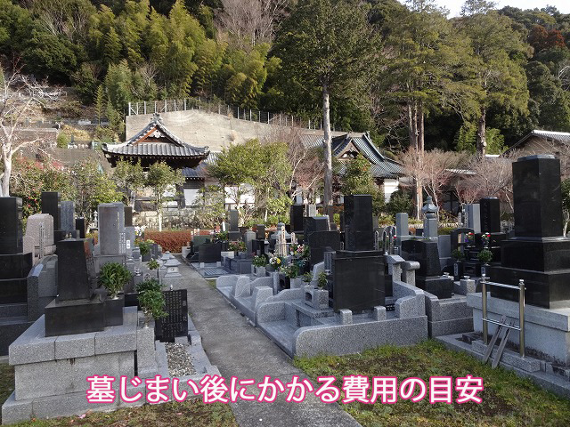 墓じまい後にかかる費用の目安