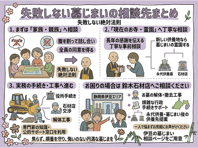 失敗しない墓じまいの相談先まとめ