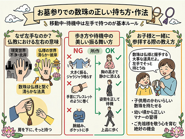 移動中・待機中は左手で持つのが基本です